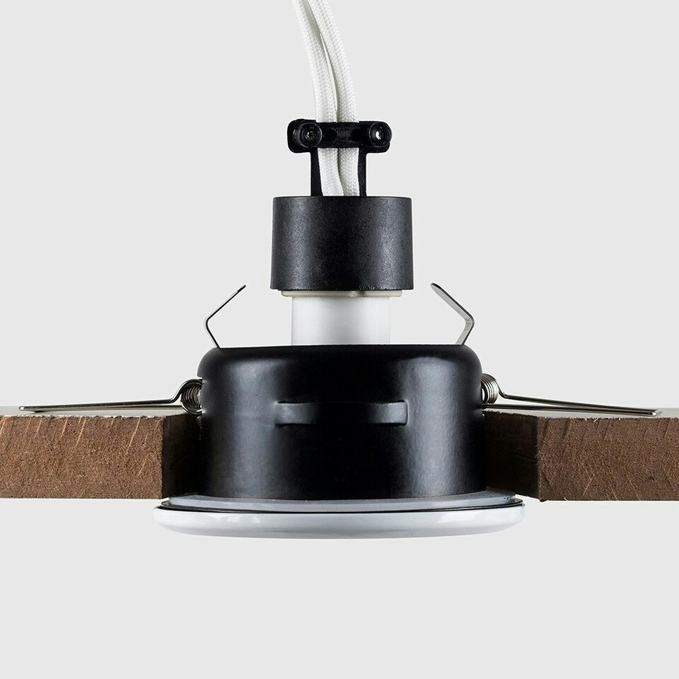 image 1 of ValueLights Pack of 6 Bathroom/Shower/Soffit IP65 Rated White Recessed Ceiling Downlights Complete 5w LED Bulbs 3000K Warm White