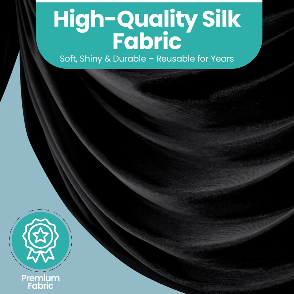 image 1 of 3M Ice Silk Wedding Drapery, Detachable Backdrop Curtain - 1pc