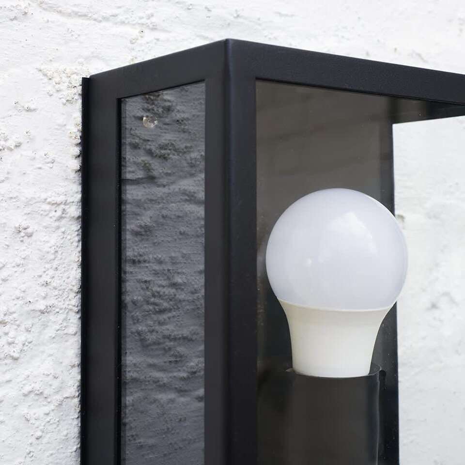 image 1 of ValueLights Tideswell Black Outdoor Wall Light