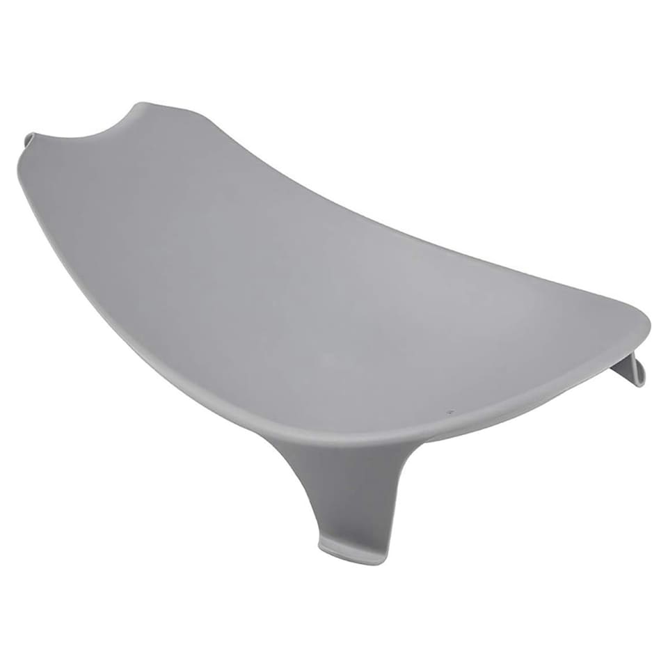 image 1 of Stars Ergonomic Baby Bath with Soft Handle & Plug - White