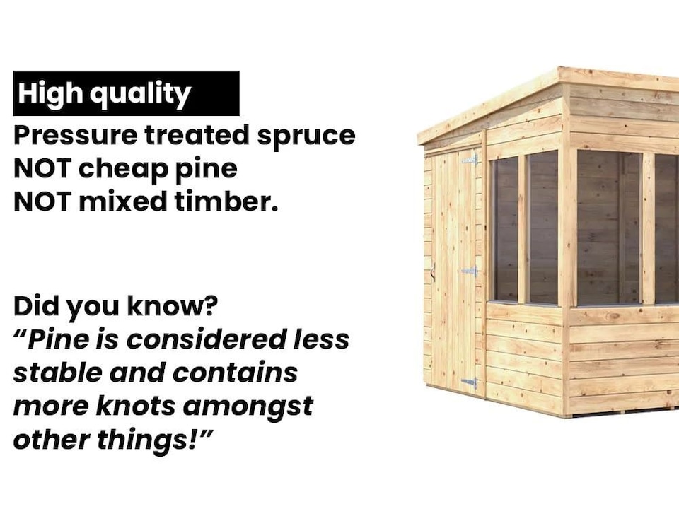 image 1 of Dunster House Potting Shed Pent Roof W4' x D10' (W1.2 x D3.0m) Superfelt, Overlord Modular