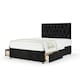 image 1 of Neptune Spring Black Naples Velvet 2 Drawer Divan Set And Lona Headboard Small Single