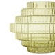 image 5 of Interiors by Premier Tiered Small Green Glass Vase, Eye Catching Layered Modern Vase, Ribbed Glass Vase, Decorative Vase Green