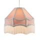 image 2 of Traditional Victorian Empire Lampshade in Soft Blush Pink Velvet with Tassels | Pink