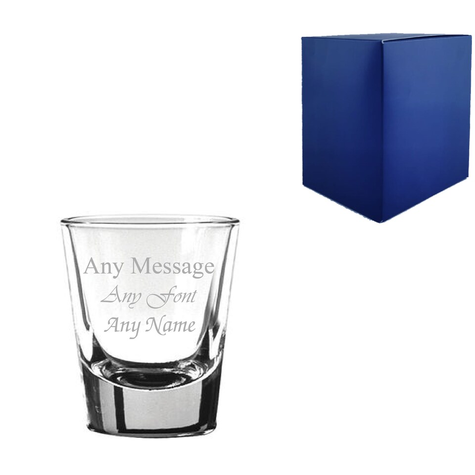 image 1 of Personalised Engraved 1.5oz 44ml American Shot Glass for Birthday