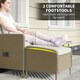 image 4 of Outsunny Rattan Garden Furniture Set with Footstools Armchairs Light Grey