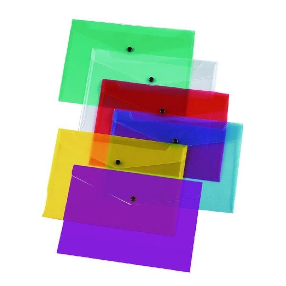 Q-Connect Polypropylene Document Folder A4 Assorted (Pack of 12)