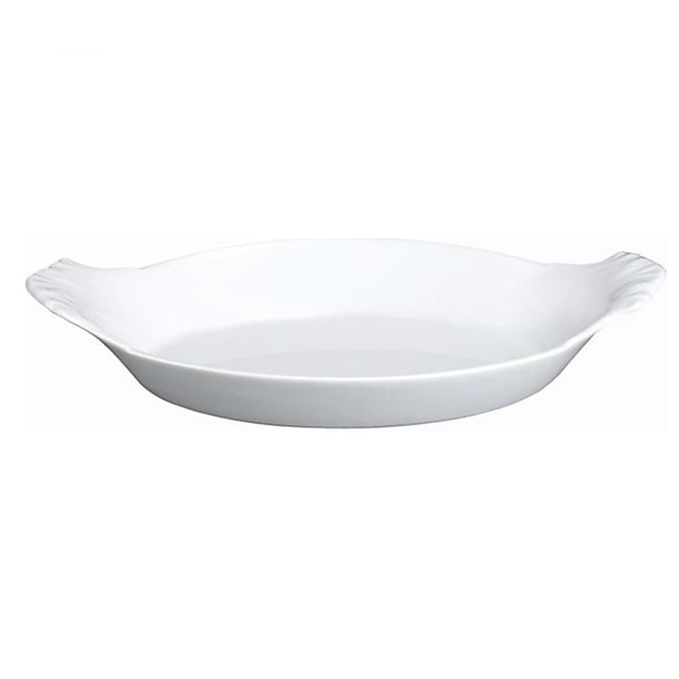 image 1 of Oval Eared Dishes: Apilco Fine White French Porcelain Dishes 25.5cm x 14cm