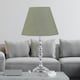 image 2 of Chrome Table Lamp with Decorative Stem and Sage Green Shade Chrome | Green