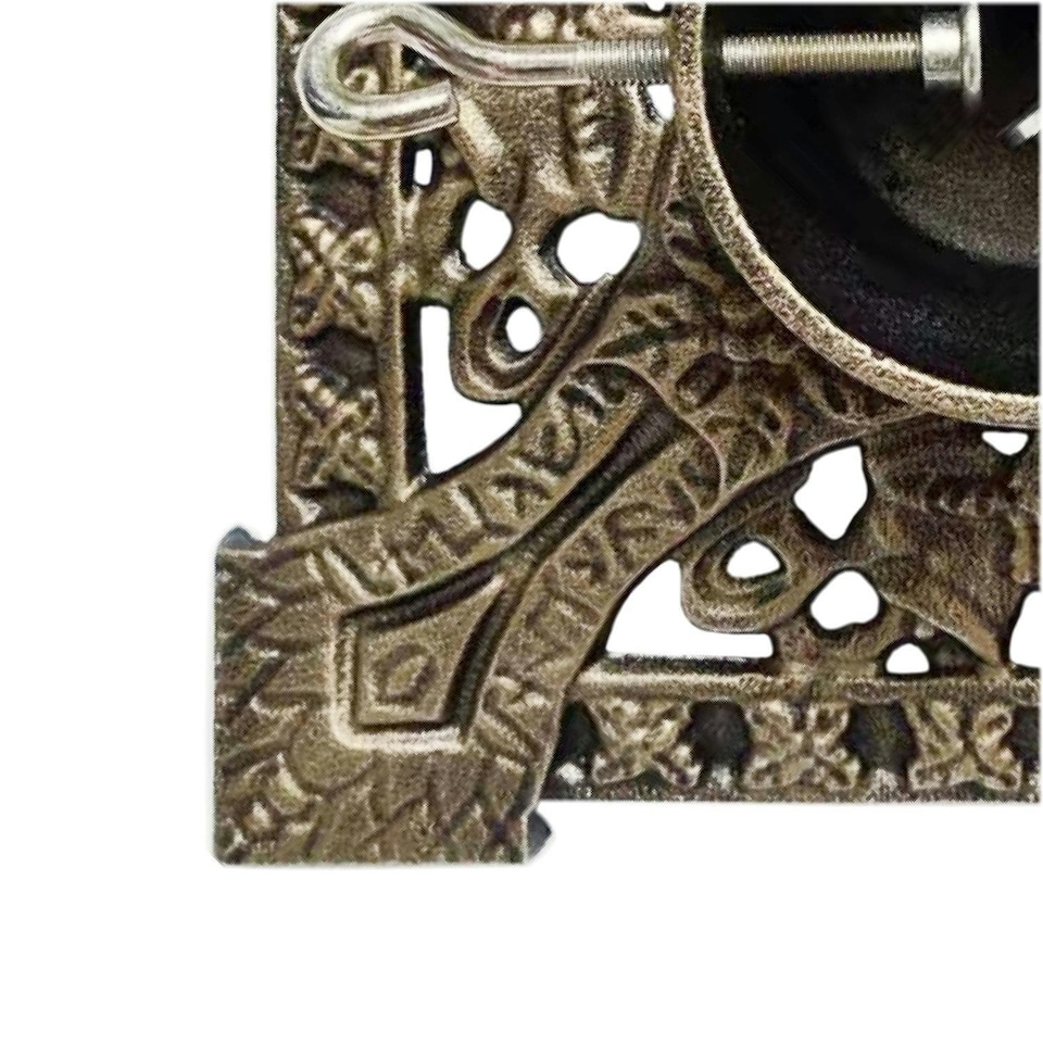 image 1 of Holly International Cast Iron Christmas Tree Stand for Real Trees up to 7ft - Victorian Gold