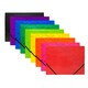 image 1 of Pack of 12 A4 Assorted Colour Card 3 Flap Folders with Elastic Closure