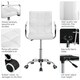 image 5 of Yaheetech PU Leather Height Adjustable Office Chair Mid-Back White
