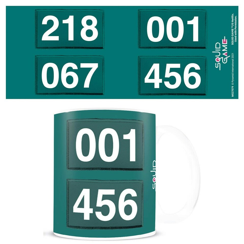 image 1 of Squid Game Numbers Mug - White - One Size
