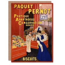 Leonetto Cappiello Art Card Biscuits Pernot Vintage Advert