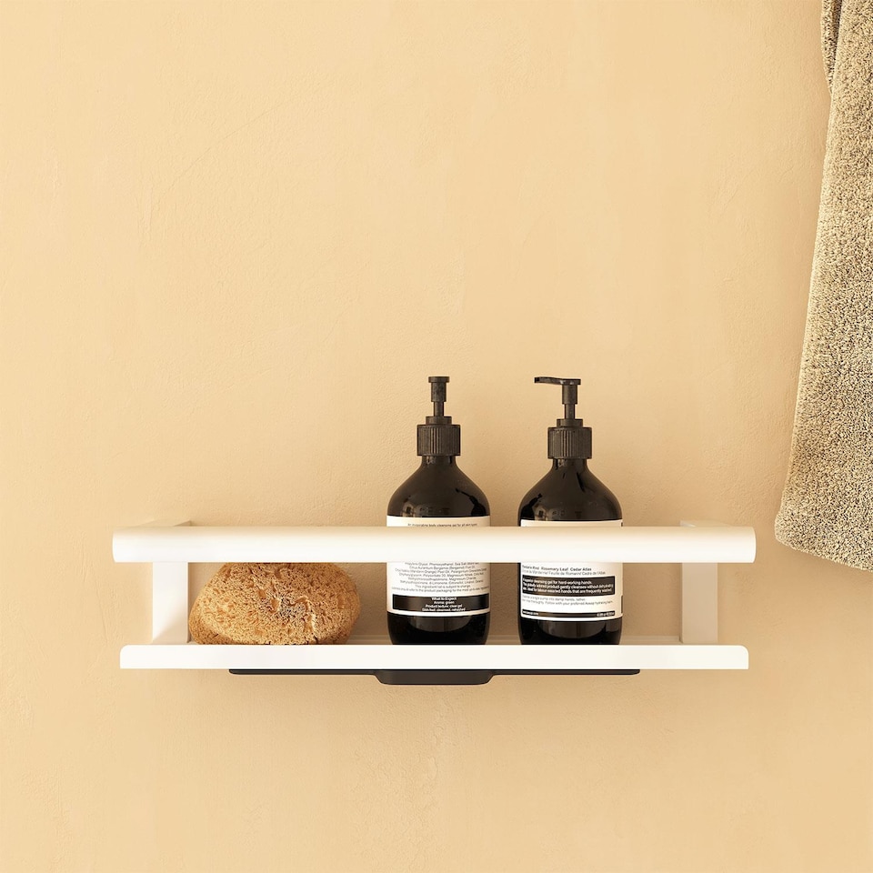 image 1 of COSMIC Bathroom Shelf, Bathroom Organizer, Matt White , Architect S+ Collection