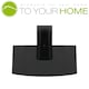 image 2 of Dihl Black Single One Floating Single Glass Shelf Wall Mount Bracket Stand for DVD Blu-Ray Sky Console