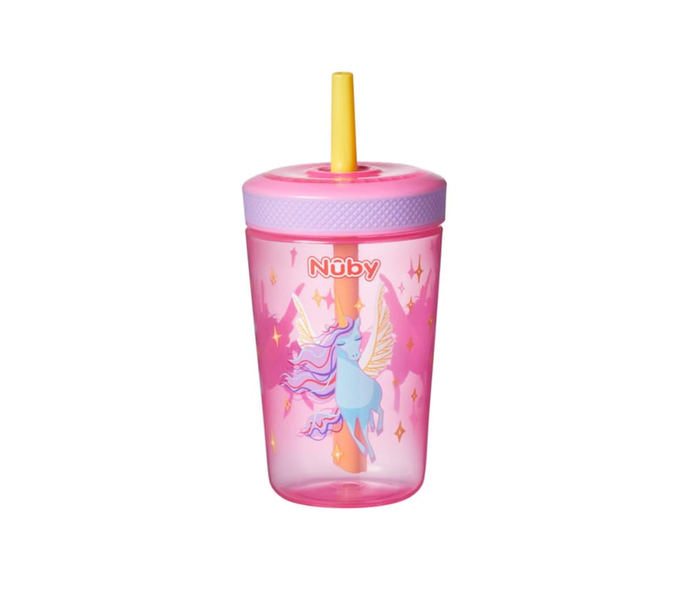 image 1 of Nuby Baby Toddler Sip It Swirler Straw Drinking Training Cup 14oz 18m+