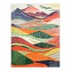 image 3 of Colourful Countryside Hills Folk Art Home Decor Black Framed Wall Art Print A4