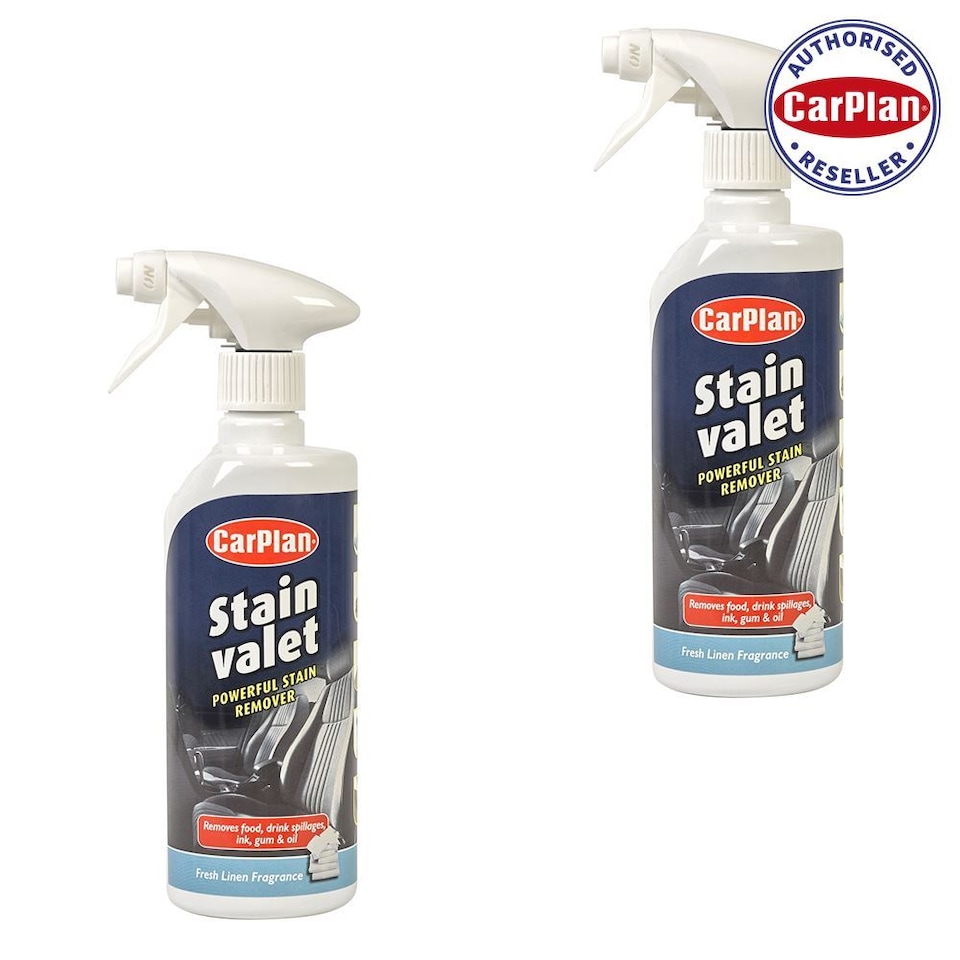 image 1 of CarPlan SVC600 Stain Valet Seats Carpets Roof Linings Cleaner - 600ml x2