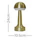 image 4 of ValueLights Set of 3 Troy Brass LED Rechargeable Touch Table Lamp