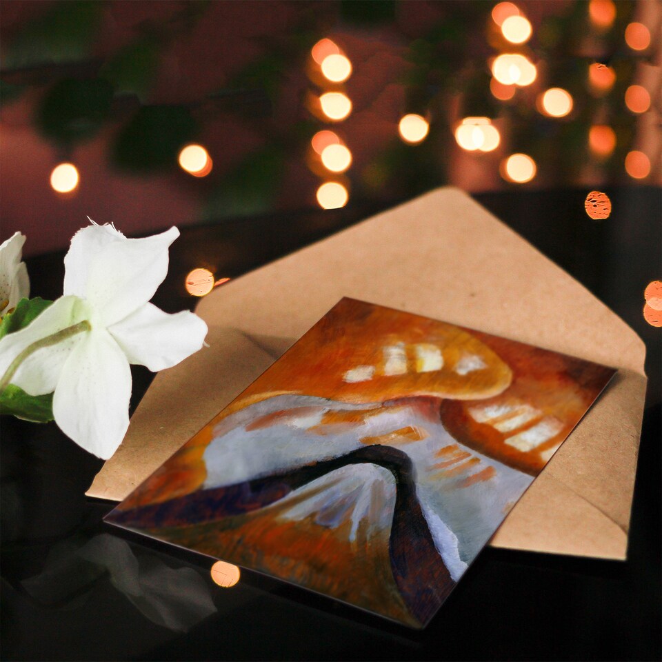 image 1 of Arthur Dove Art Card Mountain and Sky Abstract Landscape