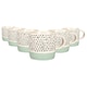 image 1 of Nicola Spring Ceramic Dipped Dots Coffee Mugs - 385ml - Blue - Pack of 6 | Blue | Blue