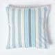 image 1 of Homescapes Cotton New England Stripe Cushion Cover - 45 x 45 cm | Blue | Blue | 45 x 45 cm