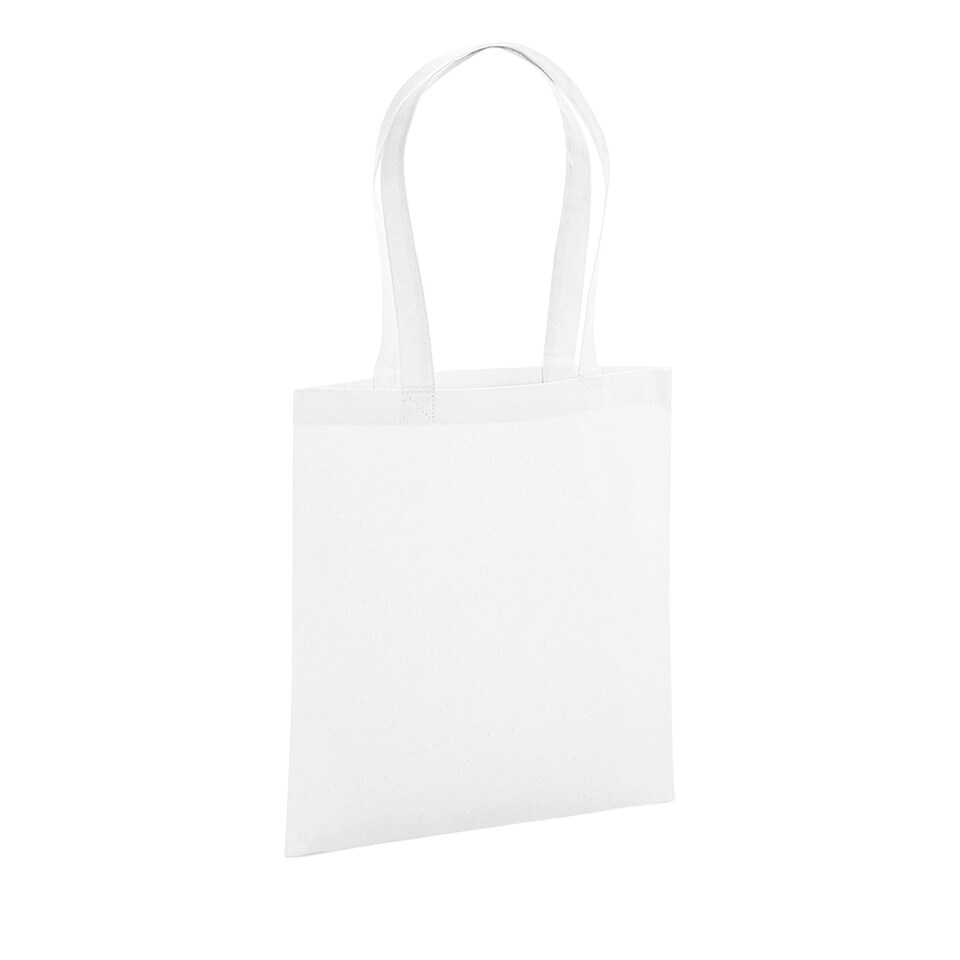 image 1 of Westford Mill Organic Premium Cotton Tote Bag - White - One Size White