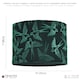 image 6 of Bird Decorated Dark Forest Green Velvet Fabric Lamp Shade with Inner Lining | Green | 10"