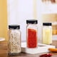 image 5 of Living and Home 24Pcs Glass Spice Jars with Metal Lids | Black