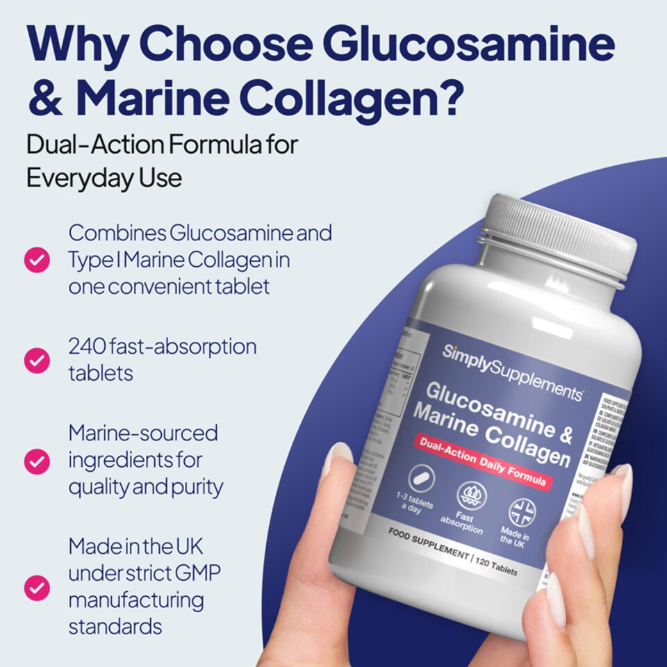 image 1 of Glucosamine 500mg & Marine Collagen 400mg - 120 Tablets