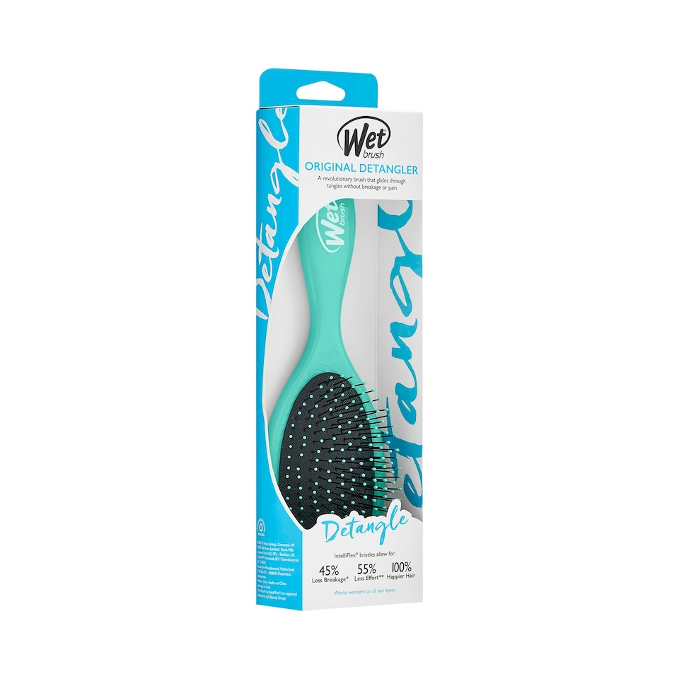 image 1 of WetBrush Original Detangler Hair Brush Gently Separates Knots With Ease, For All Hair Types, Amazon Exclusive Colour, Aqua