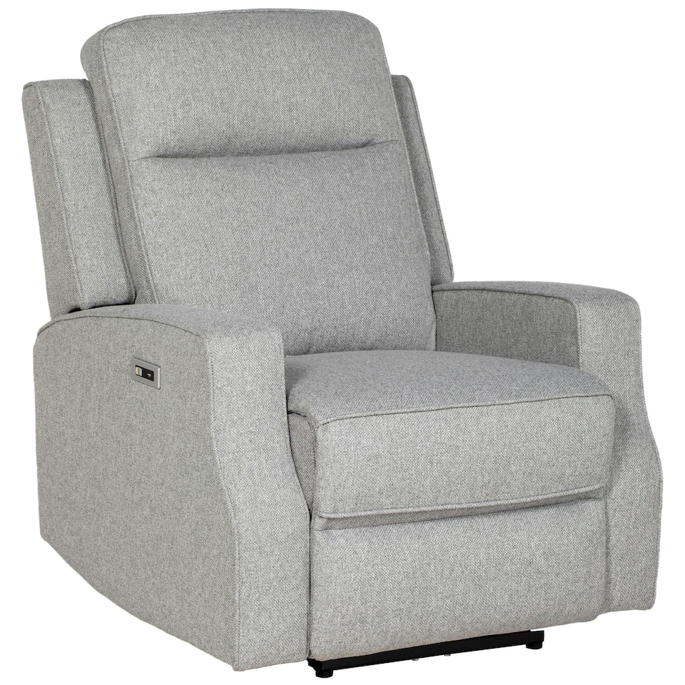 image 1 of HOMCOM Electric Armchair, Fabric Recliner Chair with USB Port, Grey