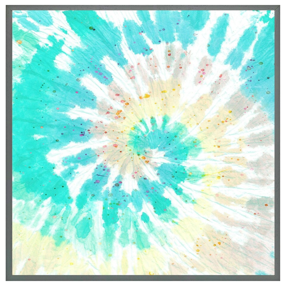 image 1 of Tie dye pattern shibori print (Picture Frame) Grey | XL
