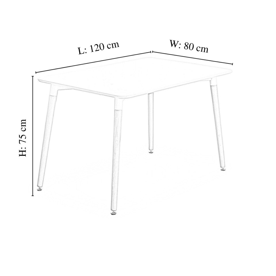image 1 of Halo 4 or 6 seating Dining Table Single, White White