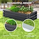 image 7 of Outsunny Raised Garden Bed Elevated Planter Box for Flowers Grey