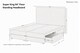 image 5 of Sloomy Alabama Pewter Dumfries Divan Bed Base 4 Drawers With 54 Inch Floor Standing Headboard | Grey | Pewter | Super King | 1