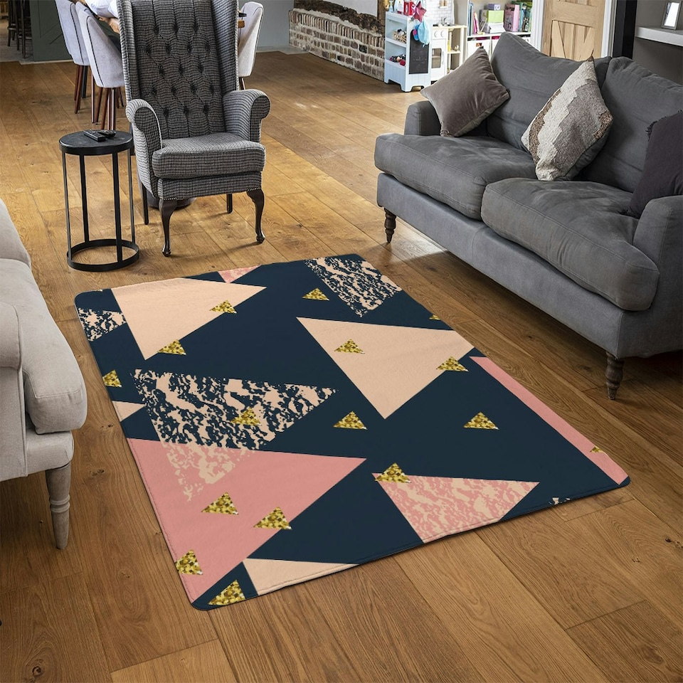 image 1 of Triangle Pattern (Rug) Multi | Medium: 80x150cm