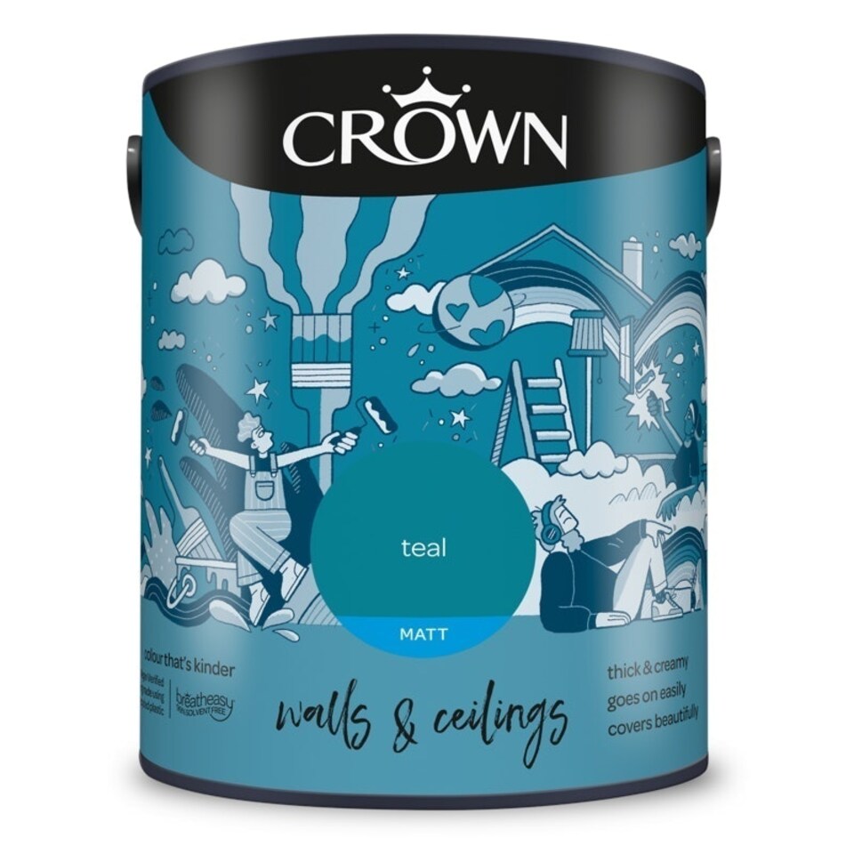 image 1 of Crown Matt Emulsion Teal 5L