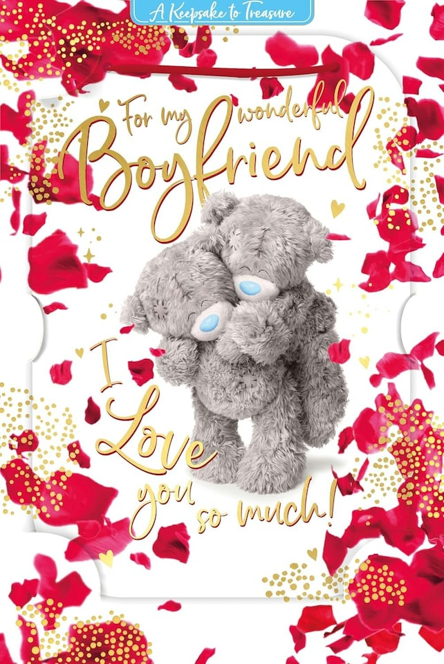image 1 of Bears Hugging Boyfriend Valentine's Day Card