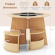 image 2 of COSTWAY 5 PCS Kids Table and Chair Set Yellow