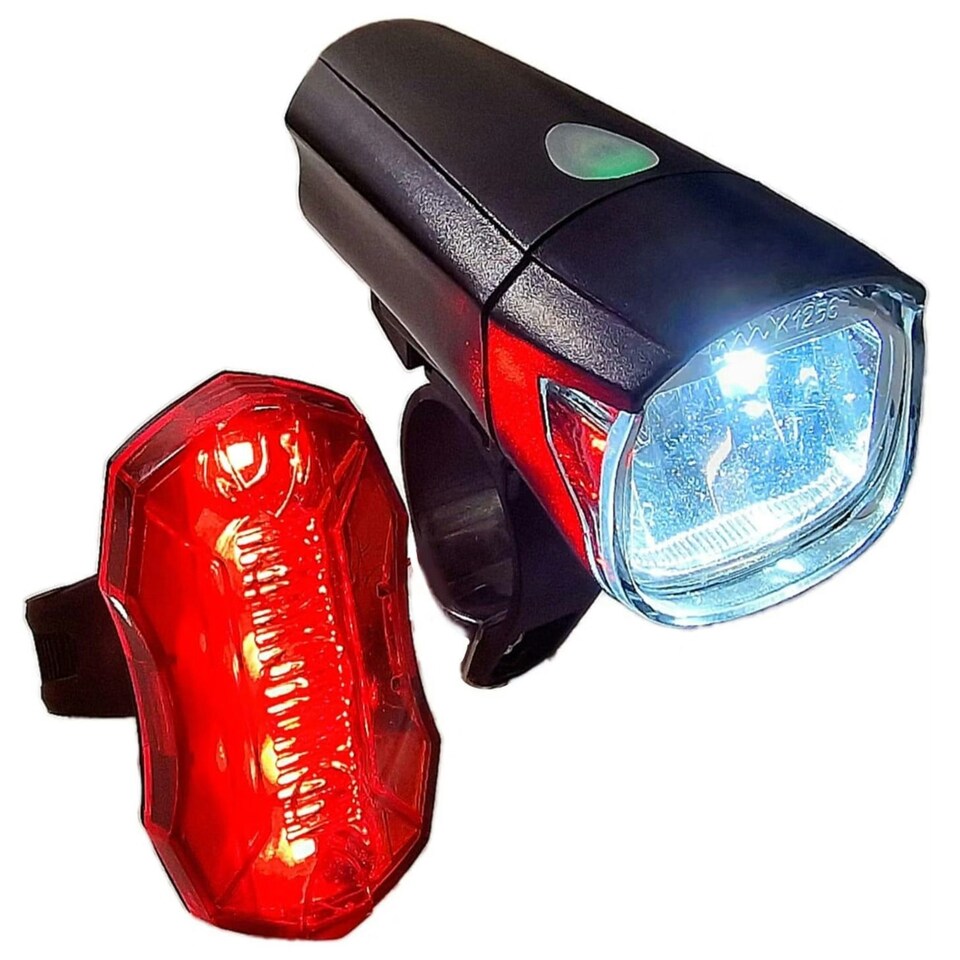 image 1 of AWE AweCity+ Bright 30 Lux StVZO OptiTec Lens + Rear Bright 5x Red SMD LEDs Bike Light Set