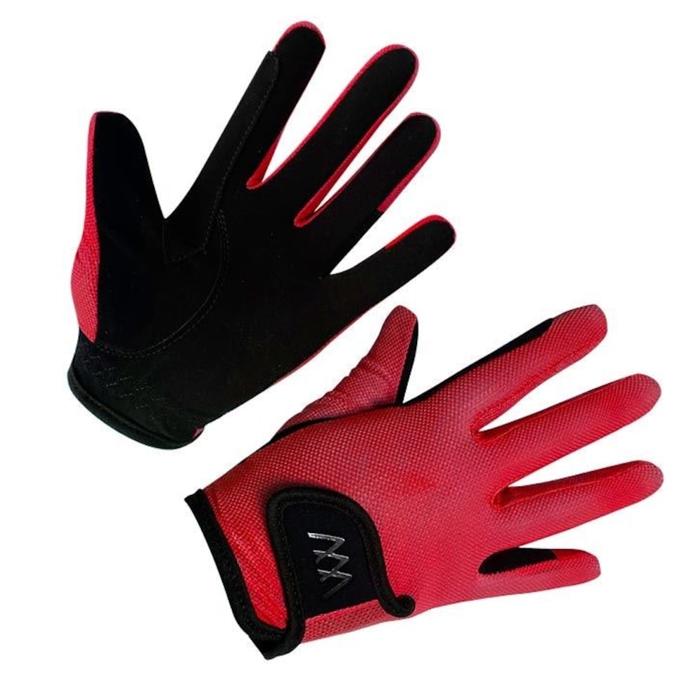 image 1 of Woof Wear Young Riders Pro Horse Riding Gloves Red | Size: Medium
Colour: Berry