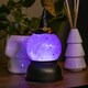 image 2 of 20cm Battery Operated Light up Purple Witchs Hat Water Globe Decoration