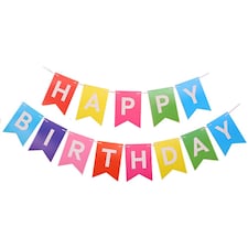 Happy Birthday Party Banner Multicolour