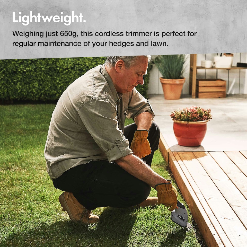 image 1 of VonHaus Cordless Hedge Trimmer & Grass Cutter 2 in 1