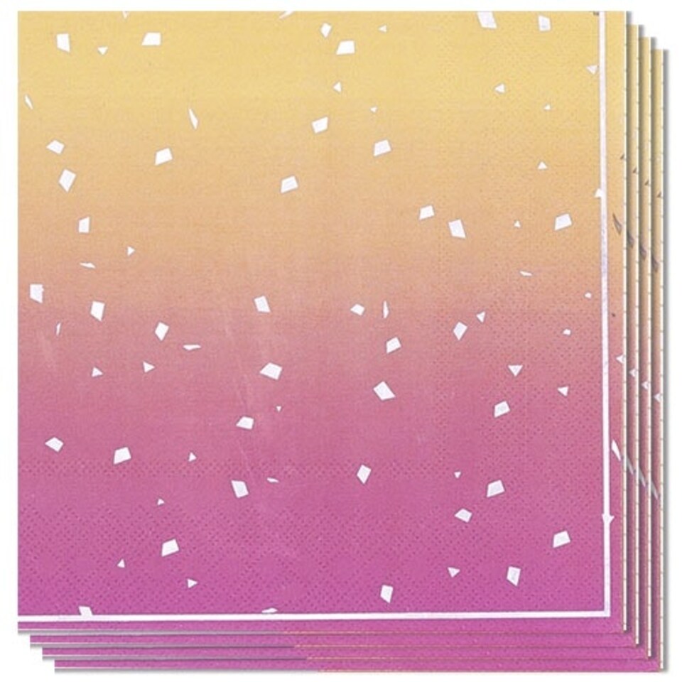 Rose Gold Ombre Luncheon Napkins 33cm 3Ply - Pack of 16