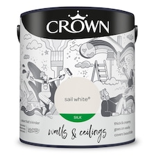Crown Walls & Ceilings Silk 2.5L Sail White