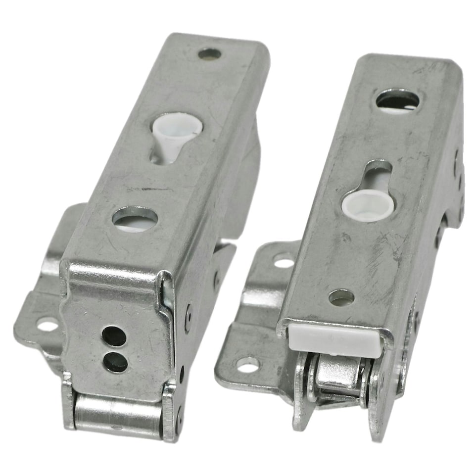 image 1 of SPARES2GO Integrated Hinges compatible with IKEA CDA Caple Tecnik Fridge Freezer Door Hinge 3905 3362 3363 5.0 41,5 Silver