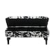 image 2 of Living and Home Cow Print Velvet Upholstered Storage Bench